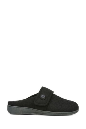 Vionic Carlin Mule Schwarze Hausschuhe