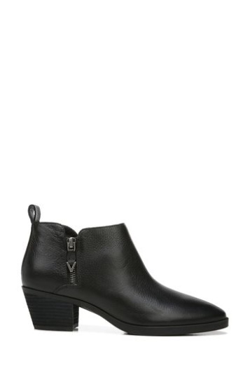 Vionic Cecily Schwarze Wasserdichte Gewalkte Lederstiefeletten
