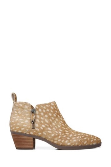 Vionic Cecily Hellbraune Stiefeletten Mit Hirschmuster