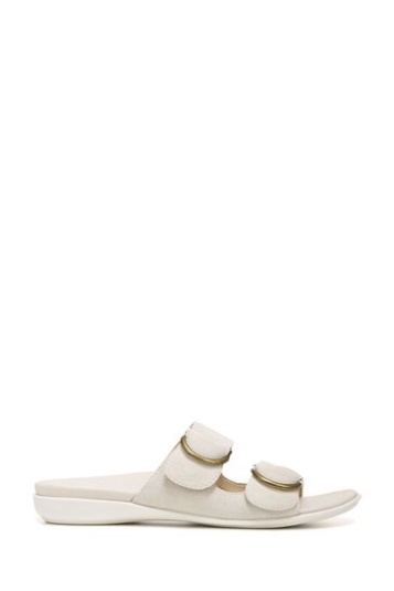 Vionic Cremefarbene Corlee-Slider-Sandalen