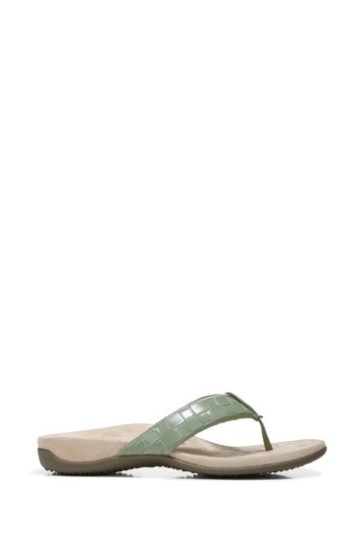 Vionic Grüne Layne-Zehensandalen