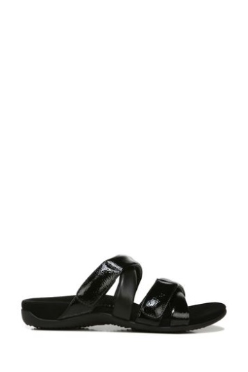 Vionic Hadlie Schwarze Slider-Sandalen