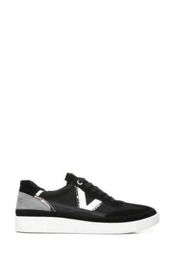 Vionic Mylie Schnürschuhe Aus Schwarzem Canvas