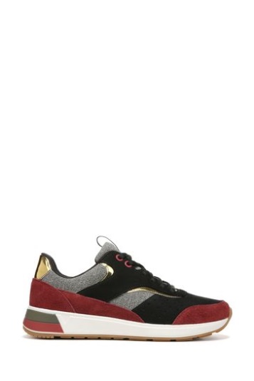 Vionic Österreich Nova Black/shiraz Nubuck Lace Up Trainers