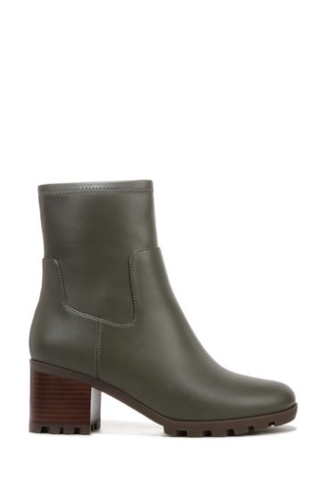 Vionic Österreich Olivgrüne Ronan-Stiefel Aus Synthetik Mit Mittlerem Schaft