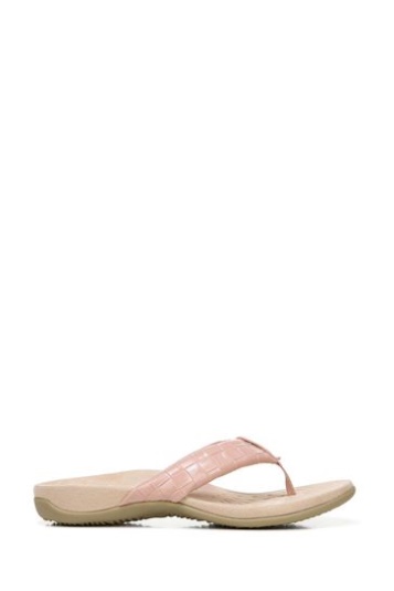 Vionic Rosafarbene Layne-Zehensandalen