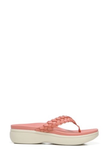 Vionic Österreich Red Kenji Thong Wedge Sandals