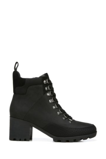 Vionic Spencer Schwarze Wasserfeste Nubukstiefel Mit Mittlerem Schaft